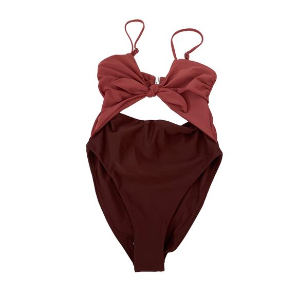 NEW! Veronica Beard Medium Aniston One Piece Cut Out Swimsuit - Picture 2 of 8